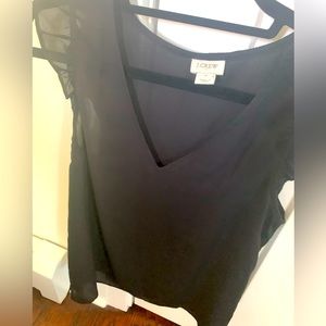 J. Crew black sheer blouse - size 10